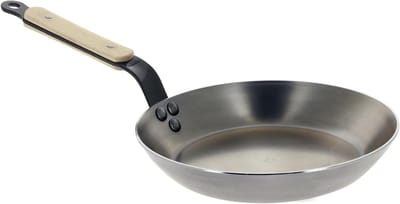 Koekenpan - Minerale pan - Koken - B Hout Handvat - 28 cm - Zwart