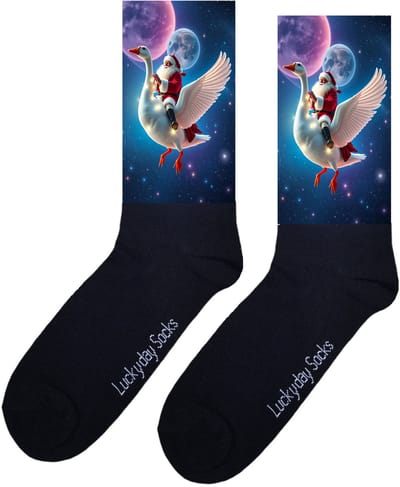 Kerst Zwaan- Opkikker - Verjaardag cadeau - Grappige sokken - Leuke sokken - Hem haar sokken - Vrolijke sokken - Moederdag - Vaderdag - Beterschap - Grappig cadeau - Kerst sokken - Kerstcadeau - Socks maken Happy - 37-44
