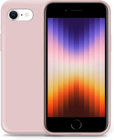 Hoesje geschikt voor iPhone SE 2022 - Liquid Back Case Cover Rose