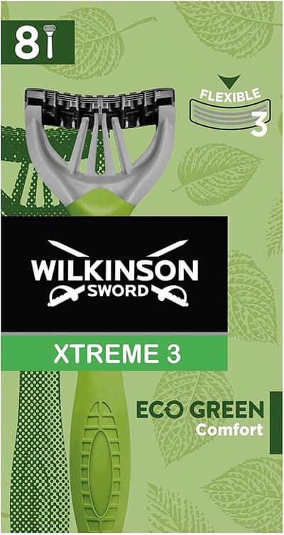 Wilkinson Sword Xtreme 3 Eco Vert - Lot de 8 Wilkinson Sword Green X 8 Rasoir jetable homme écologique et recyclable