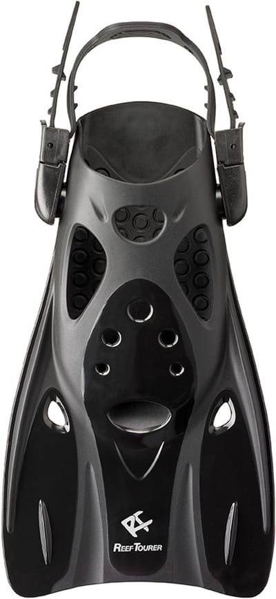 ReefTourer Zwemvliezen – Premium snorkelvinnen voor volwassenen, ideaal voor snorkelen en zwemmen – RF0106-BK-M Zwart / Maat M (35-42) / (22–26 cm)