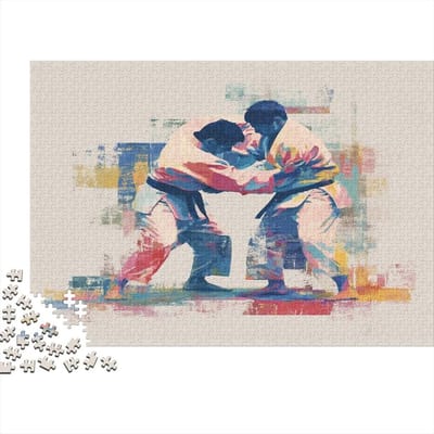 Legpuzzel 1000 Stukjes - Puzzel Volwassenen - Ontspanning Thuis - Dynamische Sport Illustratie - 52 x 38 cm - Abstract