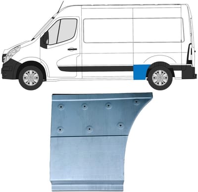 Reparatiepaneel achterspatbord voor Opel Movano 2010-2021 / Links