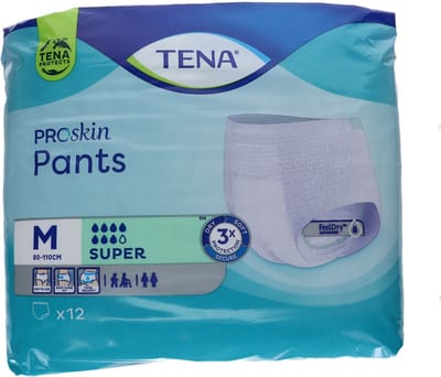 Voordeelverpakking van 2 x TENA Proskin Pants super - Medium, 12st (793520)