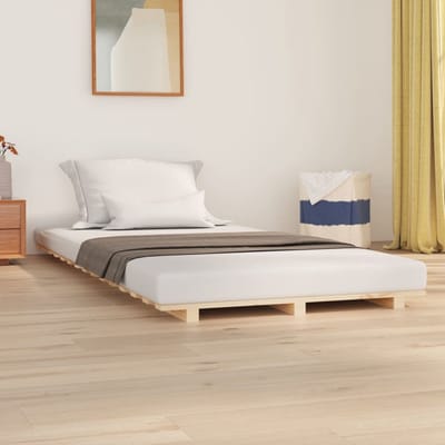 Vloerbed – Laag Bedframe – Minimalistisch Design – Stevig en Comfortabel – Geschikt voor Elke Slaapkamer - Naturel