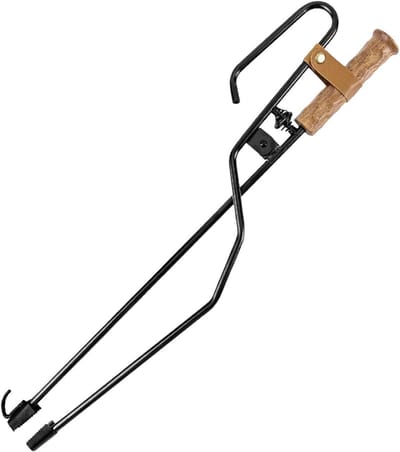 Vuurplaats Tang - Kampvuur Grijper - Kampvuur Beheer - Met Boosterveer - 50.5 cm - Zwart