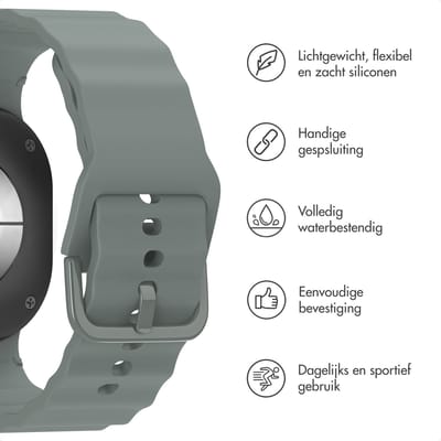 imoshion Wave Siliconenband voor de Samsung Galaxy Watch 9 (40/44mm) / Watch 8 (40/44mm) / Classic (46mm) - Donkergrijs