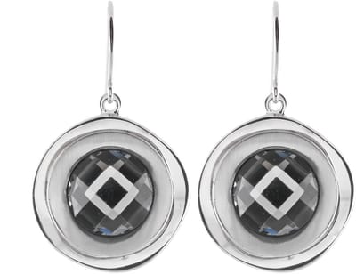 Behave - Ronde oorhangers met glassteen - Tijdloze look - Voor dagelijks gebruik