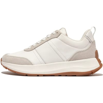 FitFlop F-Mode Flow Sneaker - Nylon & Suede Mix Dames Sneakers - Wit