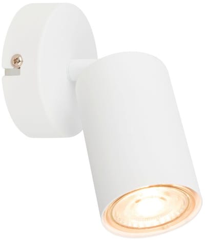B.K.Licht - Opbouwspot - plafondspot met EEK A lichtbron - wit - spotjes GU10 fitting - kantelbaar - wandspots - 8 x 15.5 cm