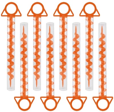 Dailygoods- Zandharingen 8 stuks - Zandankerharingen - Tentharingen met spiraal - Tentgrondankers - Tentnagels - Stabiele grip bij wind