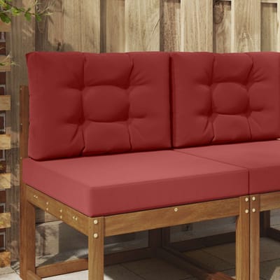 vidaXL - Buitenbankkussen - Polyester - Wijnrood - 60 - x - 60 - cm