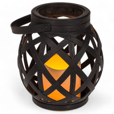 Dailygoods - Windlicht - LED-kaars - Stijlvolle decoratie - 13,5 x 16 cm - Timerfunctie - Binnen en buiten - Kunststof