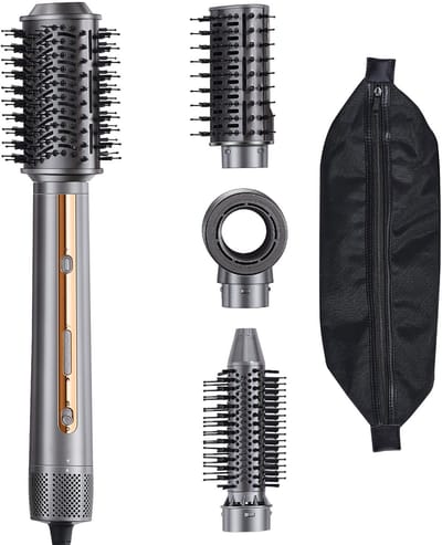 Haarstyler en FöHnborstel, 4-In-1 Multi-Haarstyler - 110.000 Tpm Hoge-Snelheid Ionische Heteluchtstyler met 3 Borstels en 1 Mondstuk