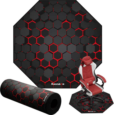 Huzaro FloorMat 2.0 – Gaming Vloermat voor Bureaustoel – 120x120 cm – Antislip – Geluiddempend – Zwart