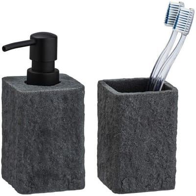 WENKO Zeepdispenser en tandenborstelhouder Villata