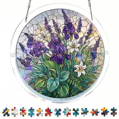 Ryoudavell - Acryl puzzel 83 stukjes - Kleurrijke versieringen - DIY - Woonaccessoires - 20 x 20 cm puzzels - Verwijderbare puzzel - puzzel - DIY puzzel Raamdecoratie voor thuis Geschikt als cadeau
