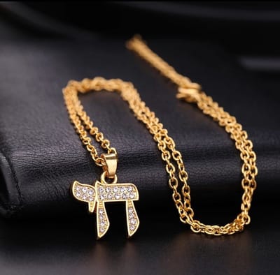 Akyol - Ketting - joodse sieraden – Religieuze ketting – skyrim joodse sieraden – Israël – Geloof – Chanoeka hanger - cadeau voor vriendin - cadeau ketting - ketting - gift - cadeau – hebreeuws – goud kleurig – joodse -geloofsketting
