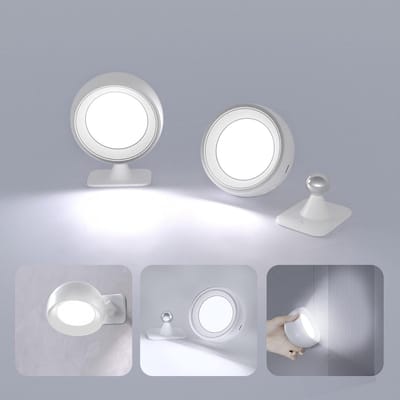 Draaibare Oplaadbare Wandlamp 2-Pack met Afstandsbediening Inclusief Dimmen en Timer