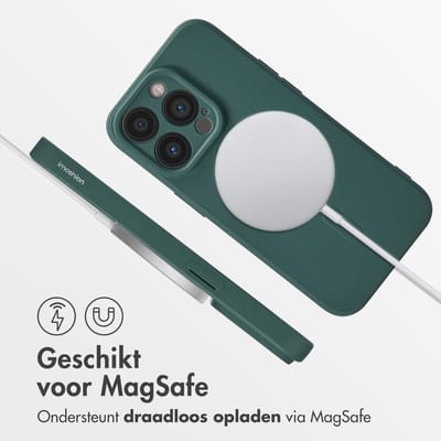 imoshion Hoesje - Geschikt voor Apple iPhone 14 Pro - Color Backcover geschikt voor MagSafe - Donkergroen