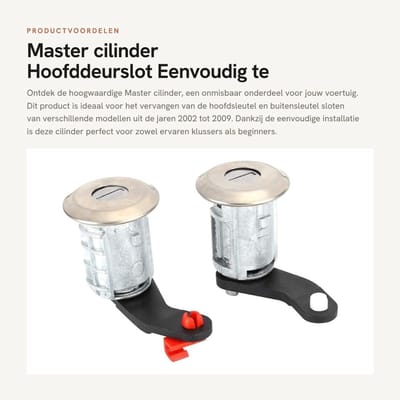 Dailygoods- Hoofddeurslot Hoogwaardig ABS - Deurslot Buitendeur - Deurslot met Sleutel - Deurslot Binnendeur - Deursloten - Eenvoudig te Installeren
