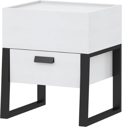 Born Lucky ® Nachtkastje Steel Wit