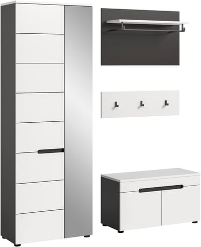 xonox.home Canu garderobecombinatie (B/H/D: 160x190x37 cm) in wit imitatie