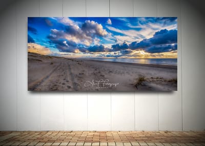 Foto op Canvas - Strand AlexF052 – Formaat 120 x 60cm - Wanddecoratie - Muurdecoratie woonkamer - Slaapkamer decoratie - Kamer accessoires - Schilderijen op canvas
