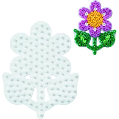 Hama - Strijkkralen Grondplaat Bloem - Wit