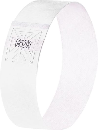 Sigel evenementenbandjes- super soft - 225x25mm - 120 stuks - wit - SI-EB216