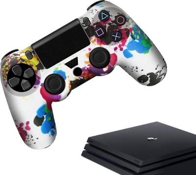 Gadgetpoint - Hoesjes & Skins voor PS4, PlayStation 4 - Performance Gaming Case - Soft Grip Covers - Anti-Slip Controller Accessoires - Painting