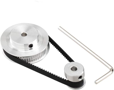 Synchronous Timing Pulley Set met 20 en 60 Tanden, 5mm Bore, Aluminium, 2 Stuks voor Precisie Mechanismen