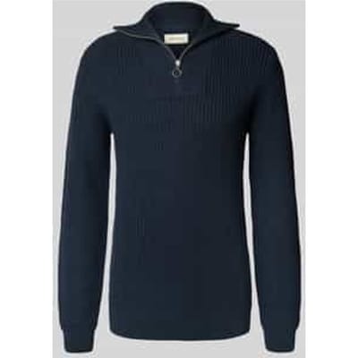 Schipperstrui met labeldetail, model 'DENO'