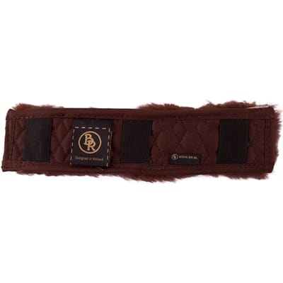 Neusriembeschermer BR schapenvacht 5cm breed Brown - 28 cm | Bruin | Hoofdstel accessoires paard