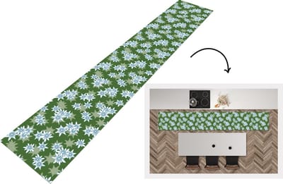 Keukenloper - Loper keuken - Edelweiss - Groen - Bloemen - Patronen - 300x50 cm - Keukenloper vinyl