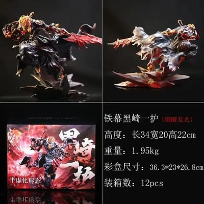 Bleach Ichigo Kurosaki Gk Standbeeld Holle Vorm Verlichte Ogen Anime Figuur Verzamelaar Model Bureau Decoratie Cadeau Ontworpen Voor Anime Fans black