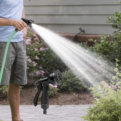 Tuinslangsproeier met 7 verstelbare watergeefstanden – voor het besproeien van planten, gazon en tuin, autowassen, reinigen.L