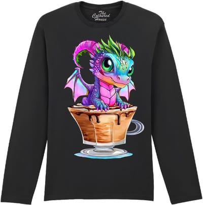 Draak Mocha Latte Dragon The Coloured House Longsleeve T-shirt XXL