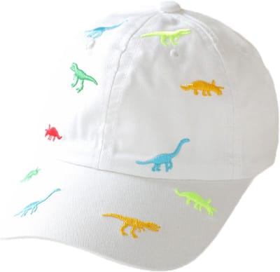 Verstelbare Kinderen Baseball Cap met Dinosaurus Borduurwerk voor Zomer en Herfst, UV Bescherming, Geschikt voor Jongens en Meisjes van 2-6 Jaar
