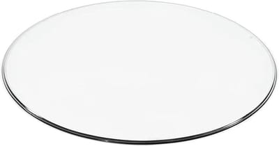 Rond Tafelblad Glas - Afgeschuind Oppervlak - Tuinmeubilair Vervangen - Hoge Temperatuur Bestendig - 38 cm Diameter - Transparant