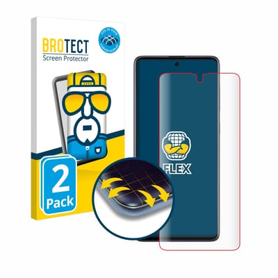 BROTECT - Screenprotector voor Samsung Galaxy A71 - Folie Beschermfolie transparant volledig dekking - 2 Stuks