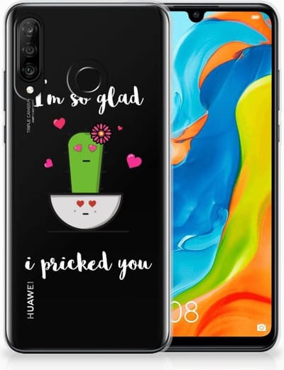 Huawei P30 Lite Telefoonhoesje met Naam Cactus Glad