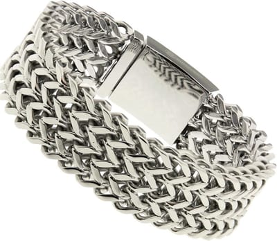 Bukovsky - Stalen Armband - "Excellent Small" - 23 cm - Extra Lang - Zilverkleur - Gepolijst - Glanzend - Rvs - 316L Stainless Steel