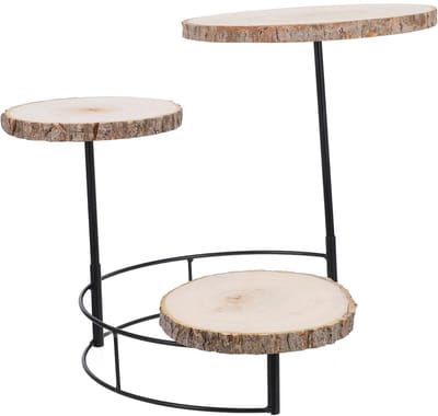 Dailygoods- Taartstandaard Hout - 3-traps Serveertoren - Cupcake-Houder - Koekjesbord - Dessertstandaard - Verfijning voor Evenementen
