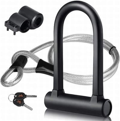 Beugelslot voor fiets - 16 mm zwaar slot - inclusief kabel - 2 sleutels
