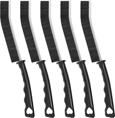 Harde borstelharen hoekreinigingsborstel, voegenborstel, spletreinigingsborstel, voegenreinigingsborstel, badkamerreinigingsborstel voor tegelvloeren, keuken (5 stuks)