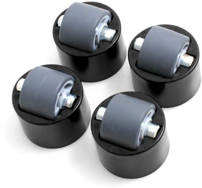 Dailygoody - Meubelwielen - Set van 4 wielen - Eenvoudig te monteren - Grijs - Draagkracht 50 kg - Voor diverse meubels - Universele pasvorm