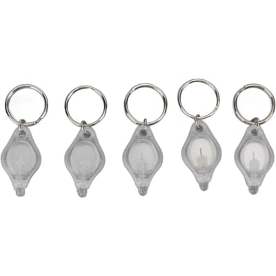 5 STUKS Mini LED Sleutelhanger Zaklamp Draagbare Sleutelhanger Zaklamp voor Sieraden Detectie Wit Licht gray