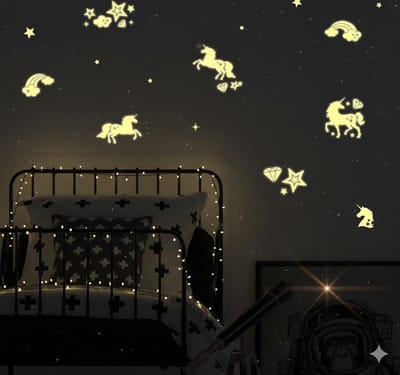 Glow in the Dark Stickers Unicorns - Kinderkamer Decoratie - Meisjeskamer
