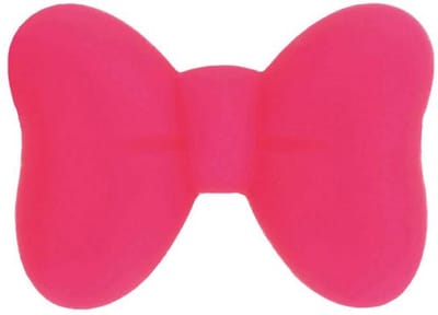 Siliconen Kralen - Roze Strik - 28,5x21mm - 5 Stuks